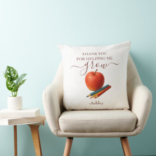 Watercolor Apple Teacher - Danke, Geschenk Kissen