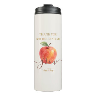 Watercolor Apple Teacher - Danke, Geschenk Thermosbecher