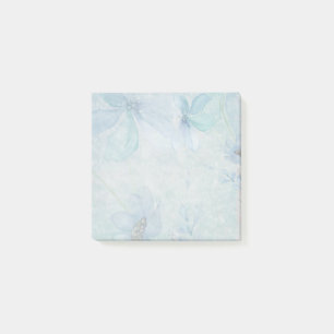 Watercolor-aquamarine Blumen-Post-Itanmerkungen Post-it Klebezettel