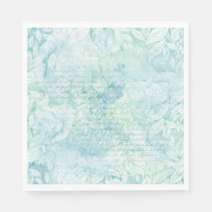 Watercolor-aquamarine grüne Party-Servietten Serviette
