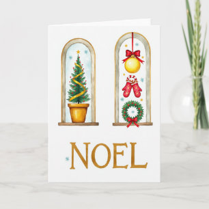 Watercolor-Arches-Weihnachtskarte Karte