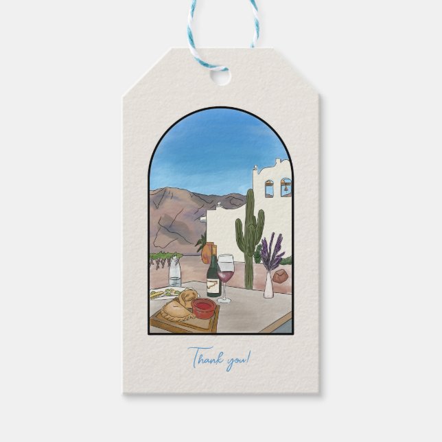 Watercolor Argentinien Geschenkanhänger (Vorderseite)