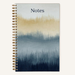 Watercolor Art Notebook | 5.5 x 8.5 | Blau Notizbuch