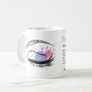 Watercolor-Augenlider Lash-Verlängerungssymbol Tasse