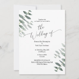 Watercolor Australian Eucalyptus Invasion Einladung