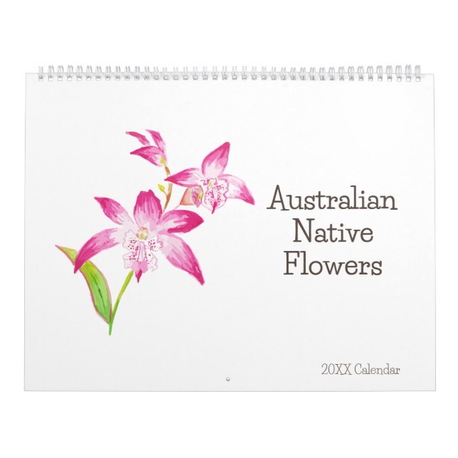 Watercolor Australian Native Blume Calendar Kalender (Titelbild)