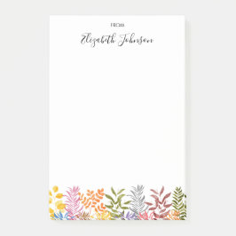 Watercolor Autumn Leaf Post-it Klebezettel