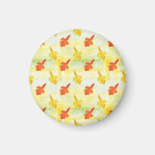 watercolor autumn leaves magnet