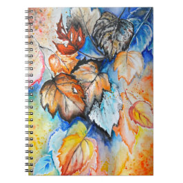 Watercolor - Autumn Leaves Notizblock