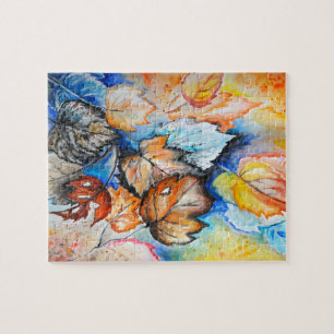 Watercolor - Autumn Leaves Puzzle