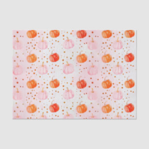 Watercolor Autumn Pumpkin Pattern Fall Decoupage Seidenpapier