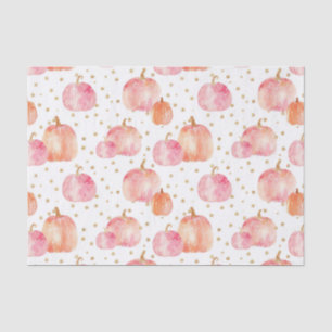 Watercolor Autumn Pumpkin Pattern Fall Decoupage Seidenpapier