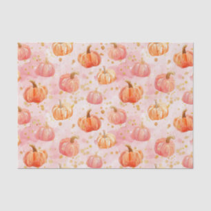 Watercolor Autumn Pumpkin Pattern Fall Decoupage Seidenpapier