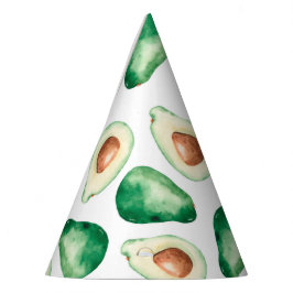 Watercolor Avocado Muster Geburtstag Partyhütchen
