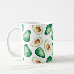 Watercolor Avocado Pattern Kaffeetasse