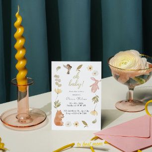 Watercolor Baby Dusche Honorar Einladung