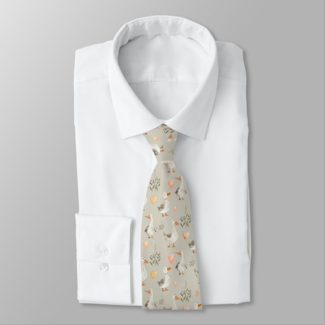Watercolor Baby Dusche Neck Tie Krawatte (Gebunden)