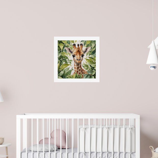 Watercolor Baby Giraffe Poster (Kinderzimmer 2)