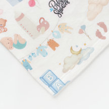 Watercolor-Baby-Party-Muster mit Teddybär