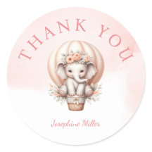 Watercolor-Baby-Party Pfirsich-Elefant
