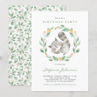 Watercolor Baby Raccoon Wreath Kindergeburtstag