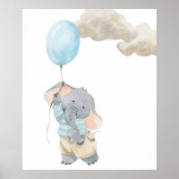 Watercolor Baby Room Kinderzimmer Niedlich Elephan
