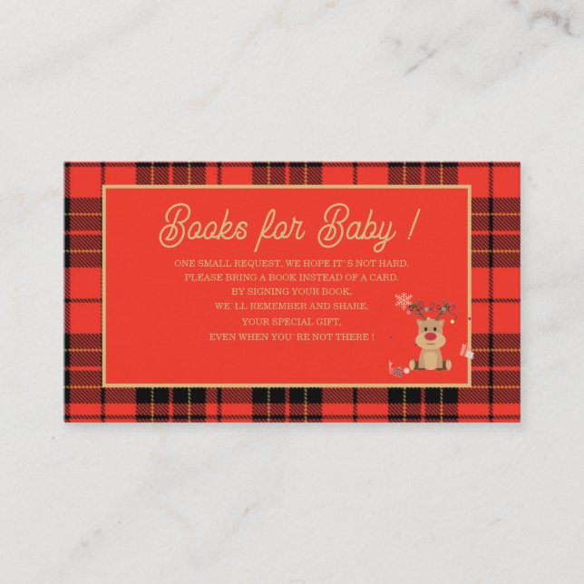 Watercolor baby shower books fo Enclosure Card Begleitkarte (Vorderseite)