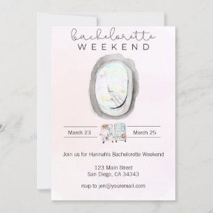 Watercolor Bachelorette Einladung
