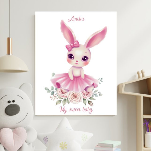 Watercolor Ballerina Bunny Nursery Poster (Von Creator hochgeladen)