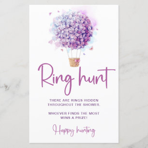 Watercolor-Ballonblumen   Ring-Such-Spiel