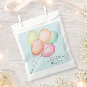 Watercolor Balloon Bunch Blue Birthday Gefallen Be Geschenktütchen