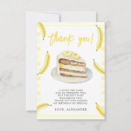 Watercolor Bananas Geburtstagsparty Danke