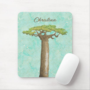 Watercolor Baobab Tree Mousepad