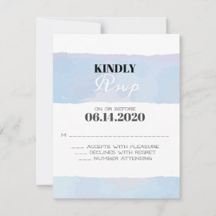 WATERCOLOR Bar Bat Mitzvah Antwortkarte RSVP Karte