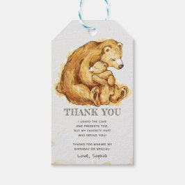 Watercolor Bär Vielen Dank Geschenkanhänger