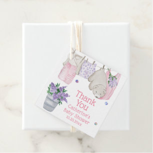 Watercolor-Bär-Waschtag-Baby-Party Geschenkanhänger