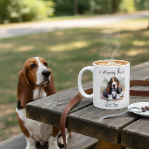 Watercolor Basset Hound personalisieren Kaffeetasse