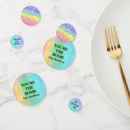 Watercolor Bath Bomb Birthday Table Confetti Konfetti