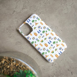 Watercolor Beach Vacation Travel iPhone 16 Plus Hülle