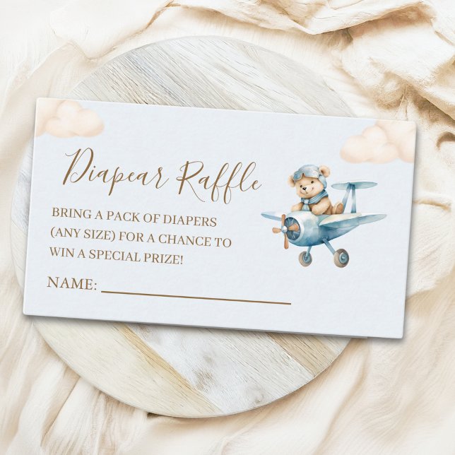 Watercolor Bear Baby shower boy Begleitkarte (Von Creator hochgeladen)