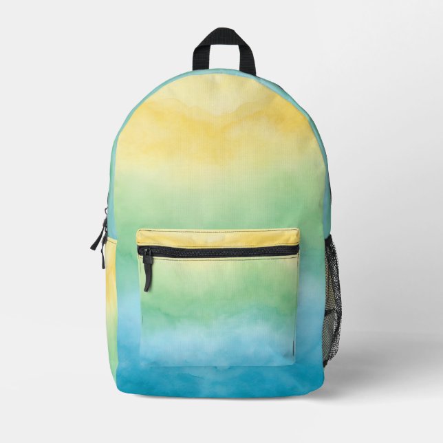 watercolor bedruckter rucksack (Vorderseite)