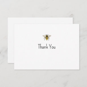 Watercolor Bee Note Card Dankeskarte