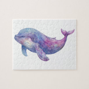 Watercolor Beluga Whale Puzzle