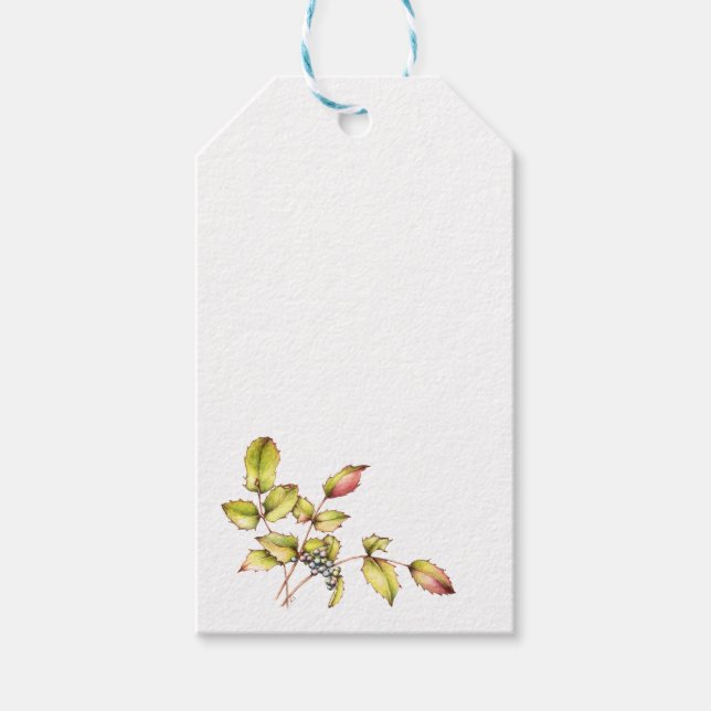 Watercolor-Berberis-Geschenkanhänger Geschenkanhänger (Vorderseite)