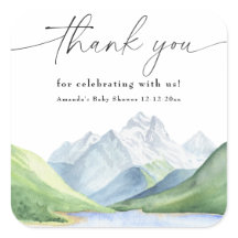 Watercolor Berge Danke