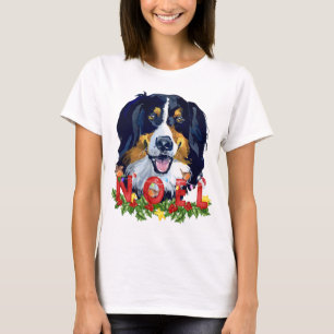 Watercolor Bernese Mountain Dog Weihnachten T-Shirt