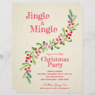 Watercolor Berries Greenerie Swag Weihnachten Einl