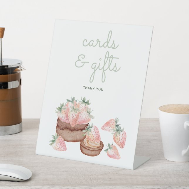 Watercolor Berry Sweet Baby Shower Gifts and Cards Sockelschild (In SItu)