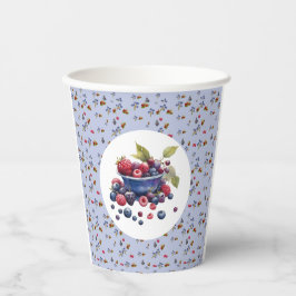 Watercolor Berry Sweet Blueberries Baby Shower Pappbecher