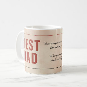 Watercolor Beste Dad Nachricht Vater-Tag Foto Kaffeetasse
